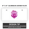 2" X 4" Aluminum License Plate  Thumbnail