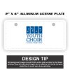 2" X 4" Aluminum License Plate  Thumbnail