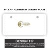 2" X 4" Aluminum License Plate  Thumbnail