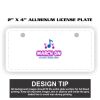 2" X 4" Aluminum License Plate  Thumbnail