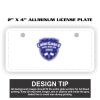 2" X 4" Aluminum License Plate  Thumbnail