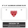 2" X 4" Aluminum License Plate  Thumbnail