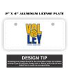 2" X 4" Aluminum License Plate  Thumbnail