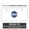 2" X 4" Aluminum License Plate  Thumbnail