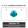 2" X 4" Aluminum License Plate  Thumbnail