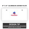 2" X 4" Aluminum License Plate  Thumbnail