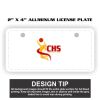 2" X 4" Aluminum License Plate  Thumbnail