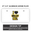 2" X 4" Aluminum License Plate  Thumbnail
