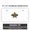 2" X 4" Aluminum License Plate  Thumbnail