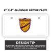 2" X 4" Aluminum License Plate  Thumbnail