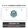 2" X 4" Aluminum License Plate  Thumbnail