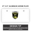 2" X 4" Aluminum License Plate  Thumbnail