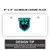 2" X 4" Aluminum License Plate  Thumbnail