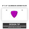 2" X 4" Aluminum License Plate  Thumbnail
