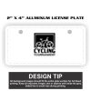 2" X 4" Aluminum License Plate  Thumbnail