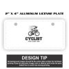 2" X 4" Aluminum License Plate  Thumbnail