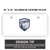 2" X 4" Aluminum License Plate  Thumbnail