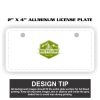 2" X 4" Aluminum License Plate  Thumbnail