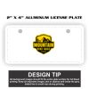 2" X 4" Aluminum License Plate  Thumbnail