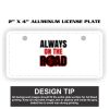 2" X 4" Aluminum License Plate  Thumbnail