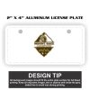 2" X 4" Aluminum License Plate  Thumbnail