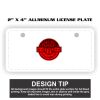 2" X 4" Aluminum License Plate  Thumbnail