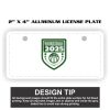 2" X 4" Aluminum License Plate  Thumbnail