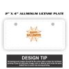 2" X 4" Aluminum License Plate  Thumbnail