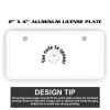 2" X 4" Aluminum License Plate  Thumbnail