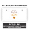 2" X 4" Aluminum License Plate  Thumbnail