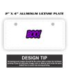 2" X 4" Aluminum License Plate  Thumbnail
