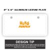 2" X 4" Aluminum License Plate  Thumbnail