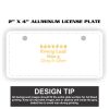 2" X 4" Aluminum License Plate  Thumbnail