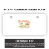 2" X 4" Aluminum License Plate  Thumbnail