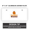 2" X 4" Aluminum License Plate  Thumbnail