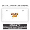 2" X 4" Aluminum License Plate  Thumbnail