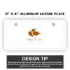 2" X 4" Aluminum License Plate  Thumbnail