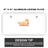 2" X 4" Aluminum License Plate  Thumbnail