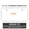 2" X 4" Aluminum License Plate  Thumbnail