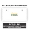 2" X 4" Aluminum License Plate  Thumbnail