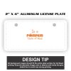 2" X 4" Aluminum License Plate  Thumbnail