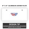 2" X 4" Aluminum License Plate  Thumbnail