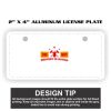 2" X 4" Aluminum License Plate  Thumbnail