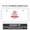2" X 4" Aluminum License Plate  Thumbnail