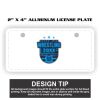 2" X 4" Aluminum License Plate  Thumbnail