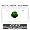 2" X 4" Aluminum License Plate  Thumbnail