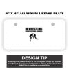 2" X 4" Aluminum License Plate  Thumbnail