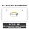 2" X 4" Aluminum License Plate  Thumbnail