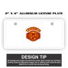 2" X 4" Aluminum License Plate  Thumbnail