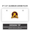 2" X 4" Aluminum License Plate  Thumbnail